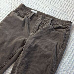 GAP Women's Corduroy Real Straight Leg Pants - Brown